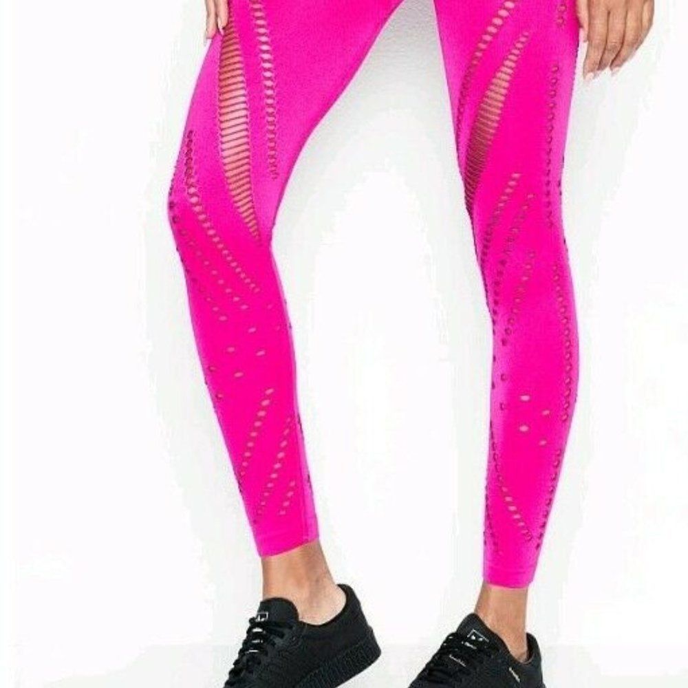 Victoria's Secret Pink Seamless Laser Cut Stretch Leggings NWT - Picture 2 of 8
